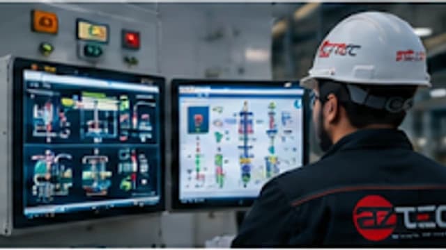 AZtec engineer testing and validating SCADA control desk system